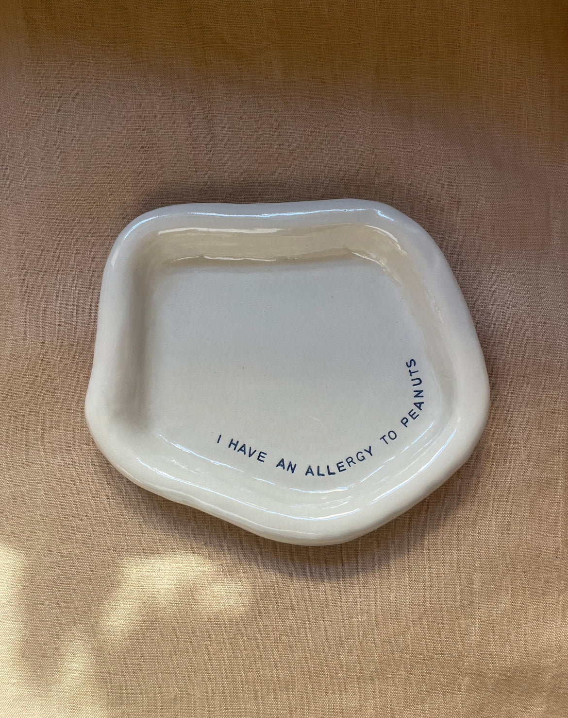 'allergy to peanuts' dish