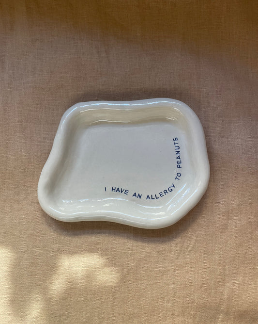 'allergy to peanuts' dish