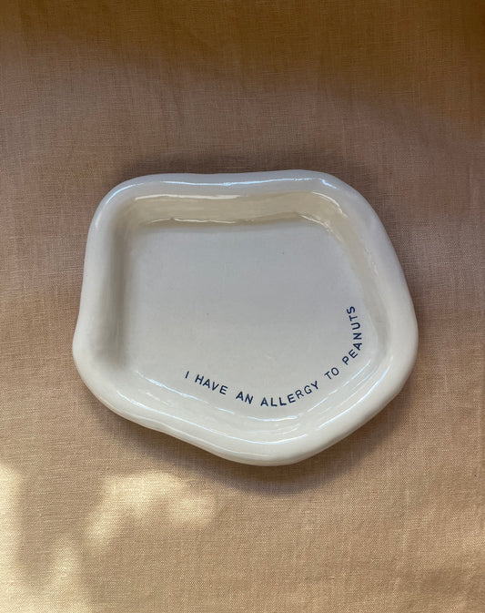 'allergy to peanuts' dish