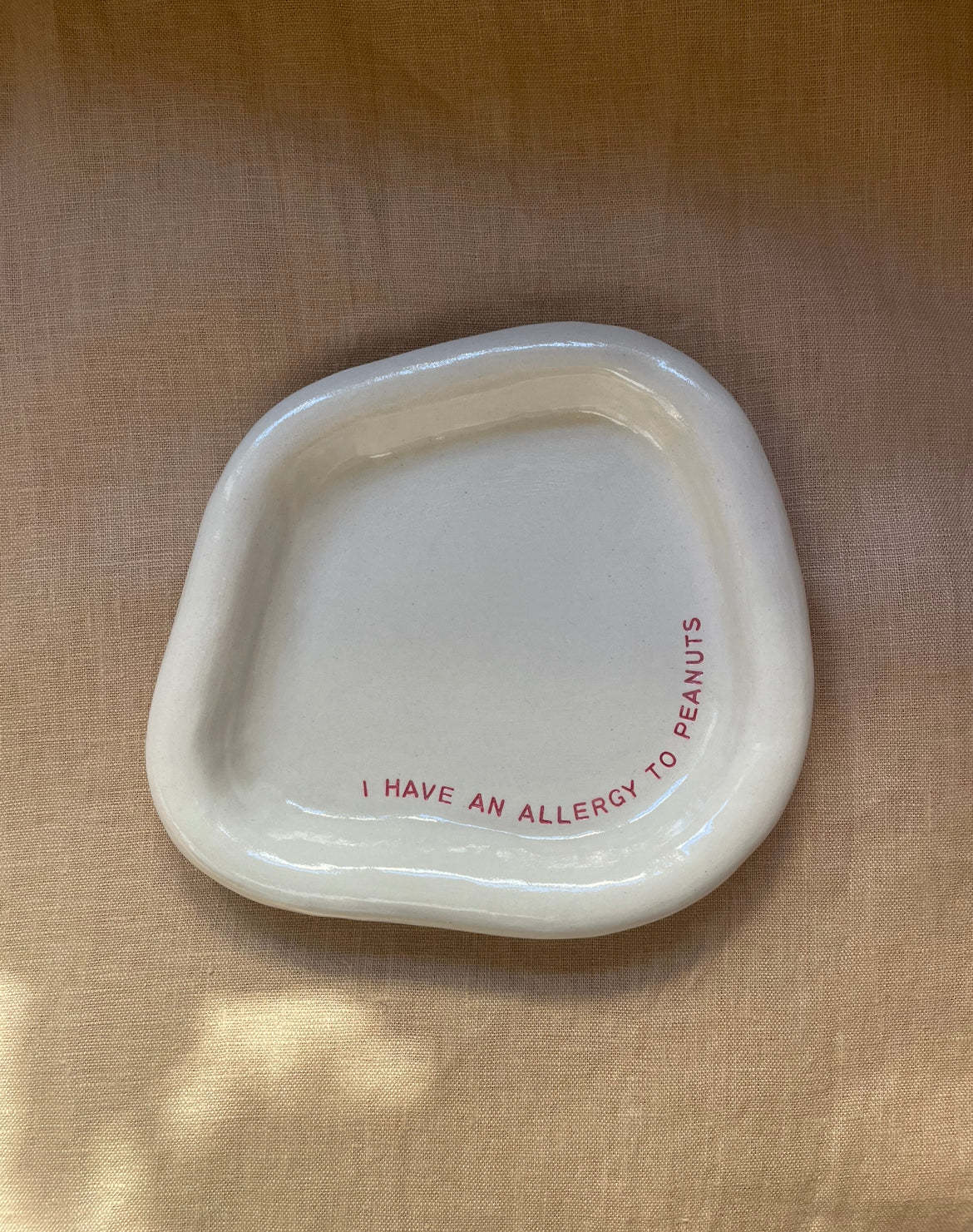 'allergy to peanuts' dish