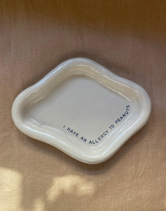 'allergy to peanuts' dish